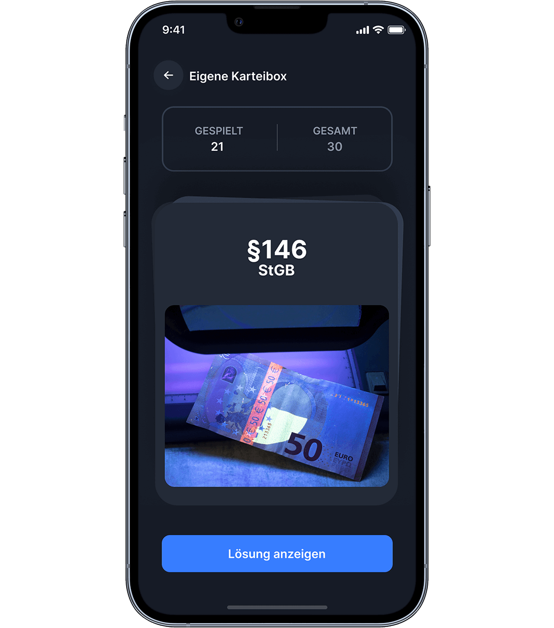 Strafrecht Kartei Karten lernen